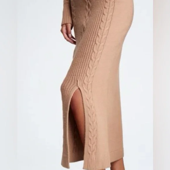 Calvin Klein Women's Cable-Knit Pull-On Midi Skirt Size L - Picture 5 of 9